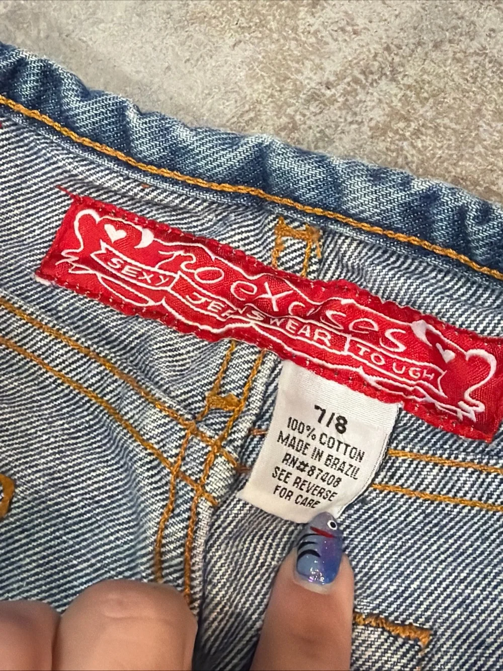 No Excuses Sexy Jeans Wear Bootcut Button Up Size 7/8 Cotton Jeans